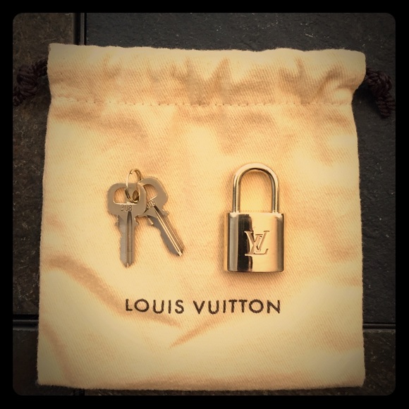 SOLD Polished LV Lock & Two-Key Set - Picture 1 of 6